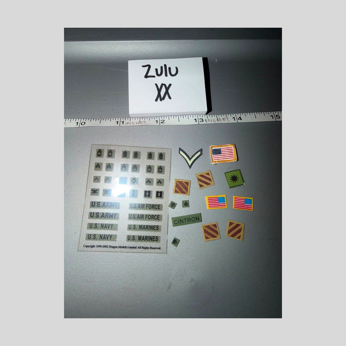 1/6 Scale Modern Era US Military Rank Insignia and Patches Set - Dragon