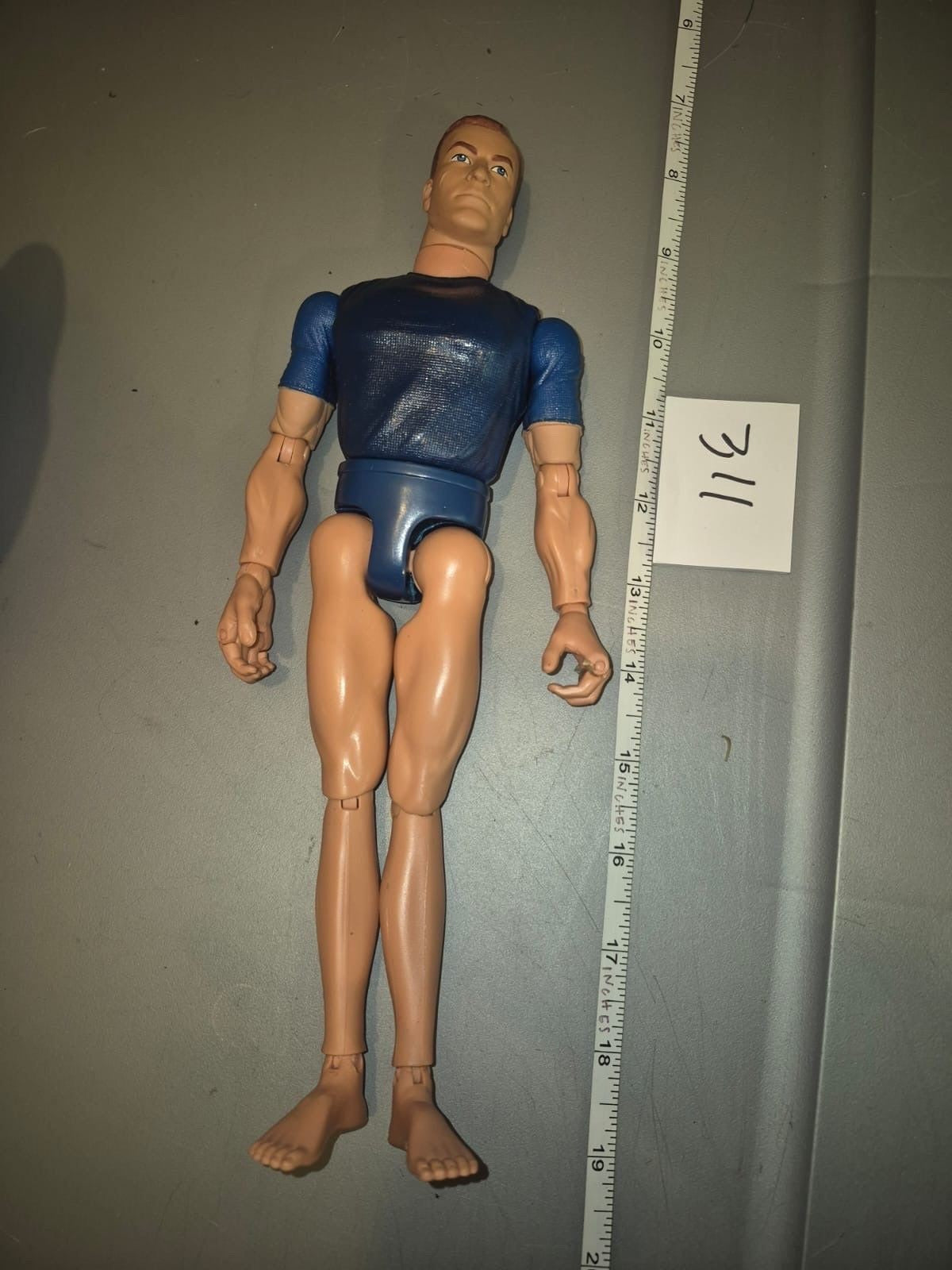 1/6 Scale Nude Male Action Figure Body with Blue Shirt - - GI Joe
