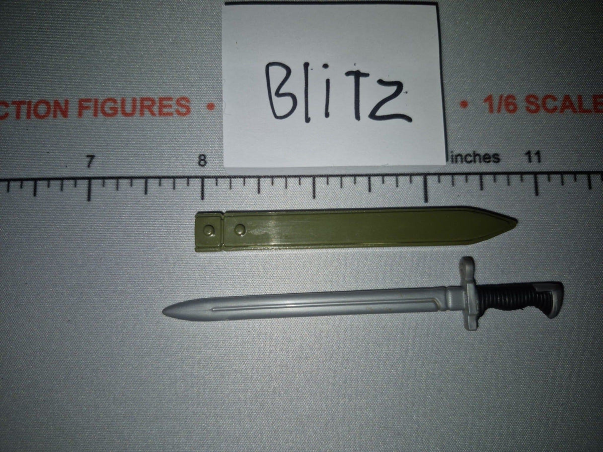1/6 Scale WWII US Bayonet and Scabbard - GI Joe
