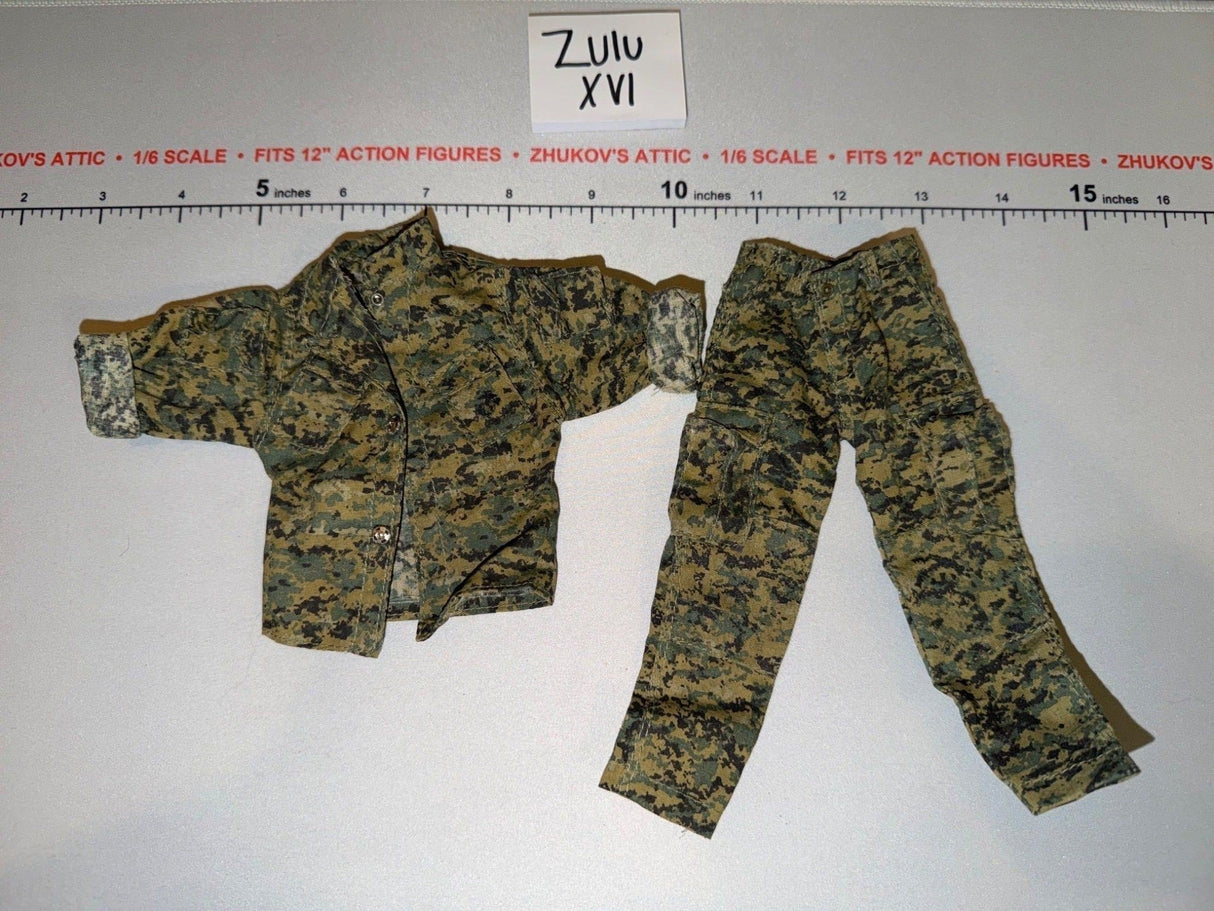 1/6 Scale Modern Era US Marine MARPAT Woodland Combat Uniform Set - Dragon