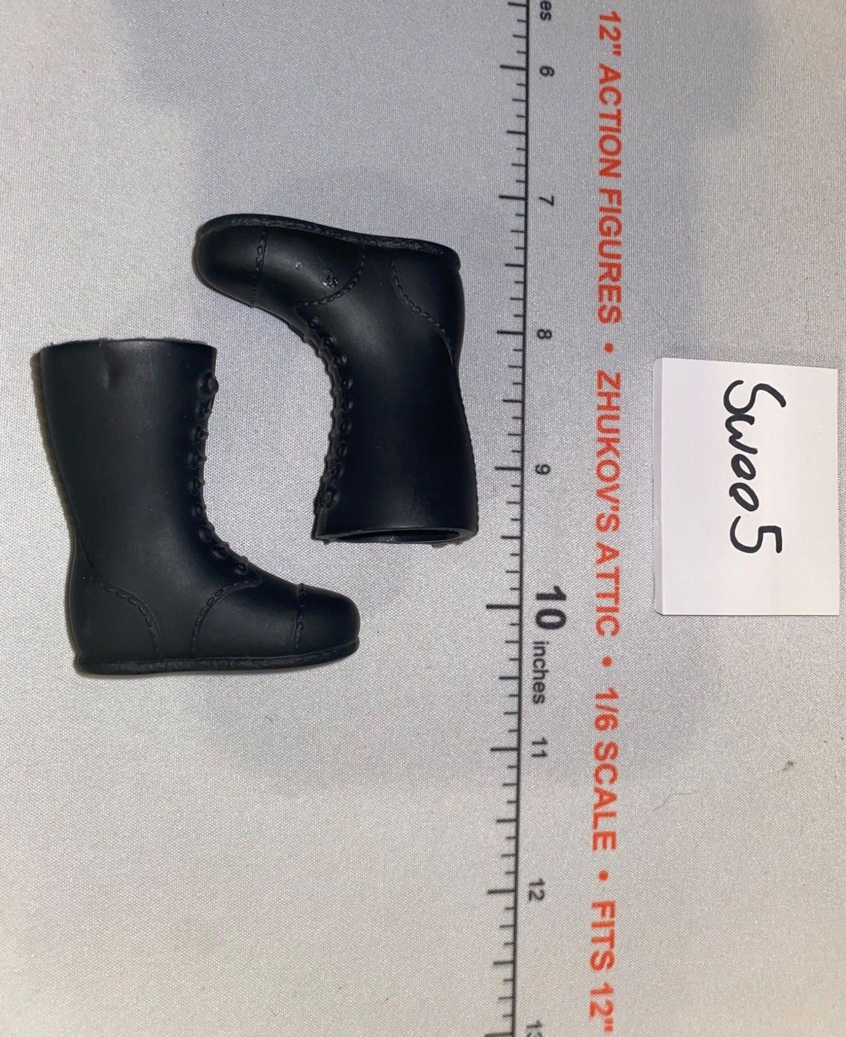1/6 Scale Vintage Remake Black Lace-Up Boots - GI Joe