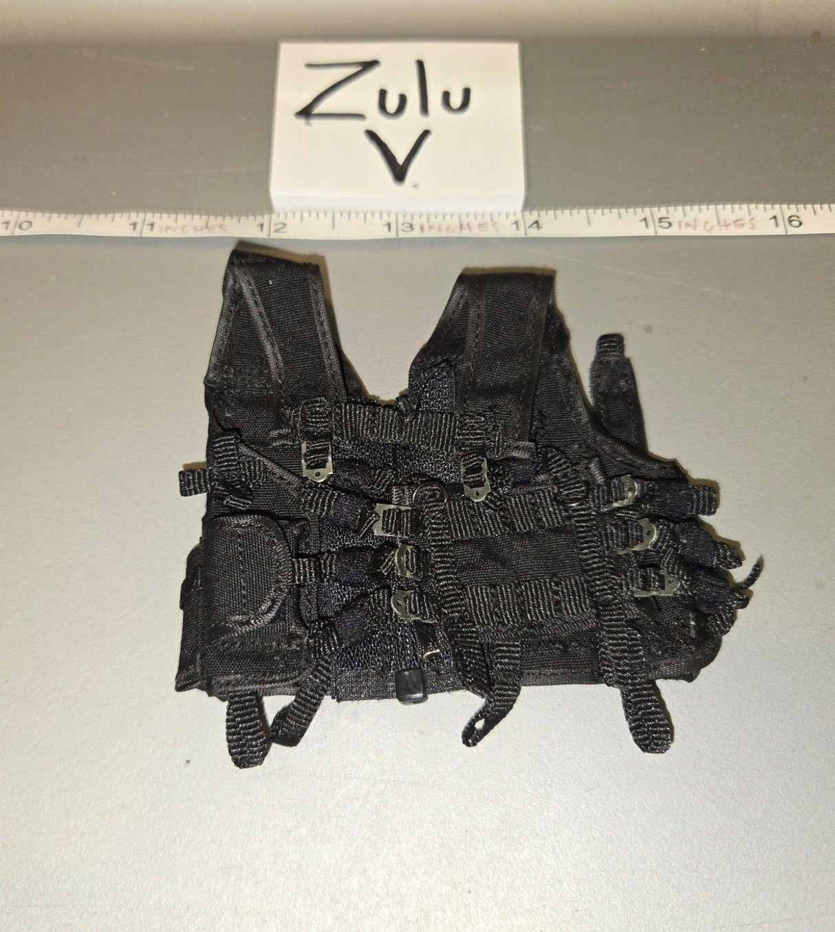 1/6 Scale Modern Era Black Tactical Vest