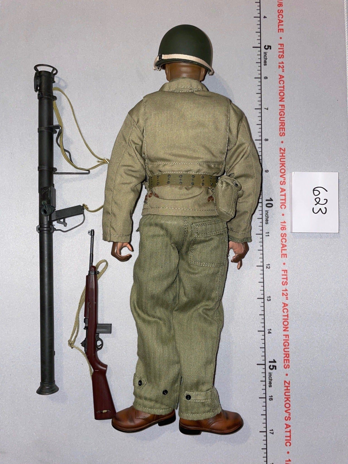 1/6 Scale WWII US Army Buffalo Solider Dressed Figure with Bazooka - Dragon