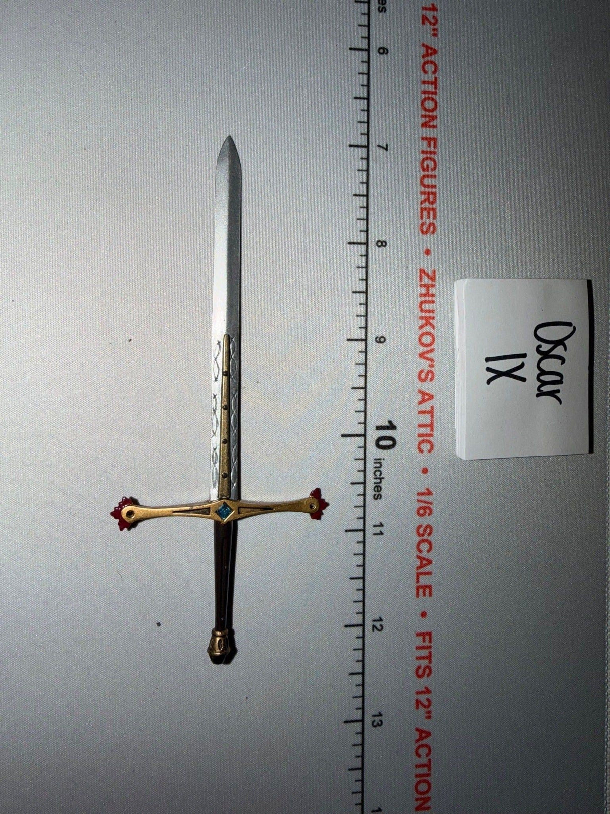 1/6 Scale Medieval Fantasy Jeweled Cross Guard Sword