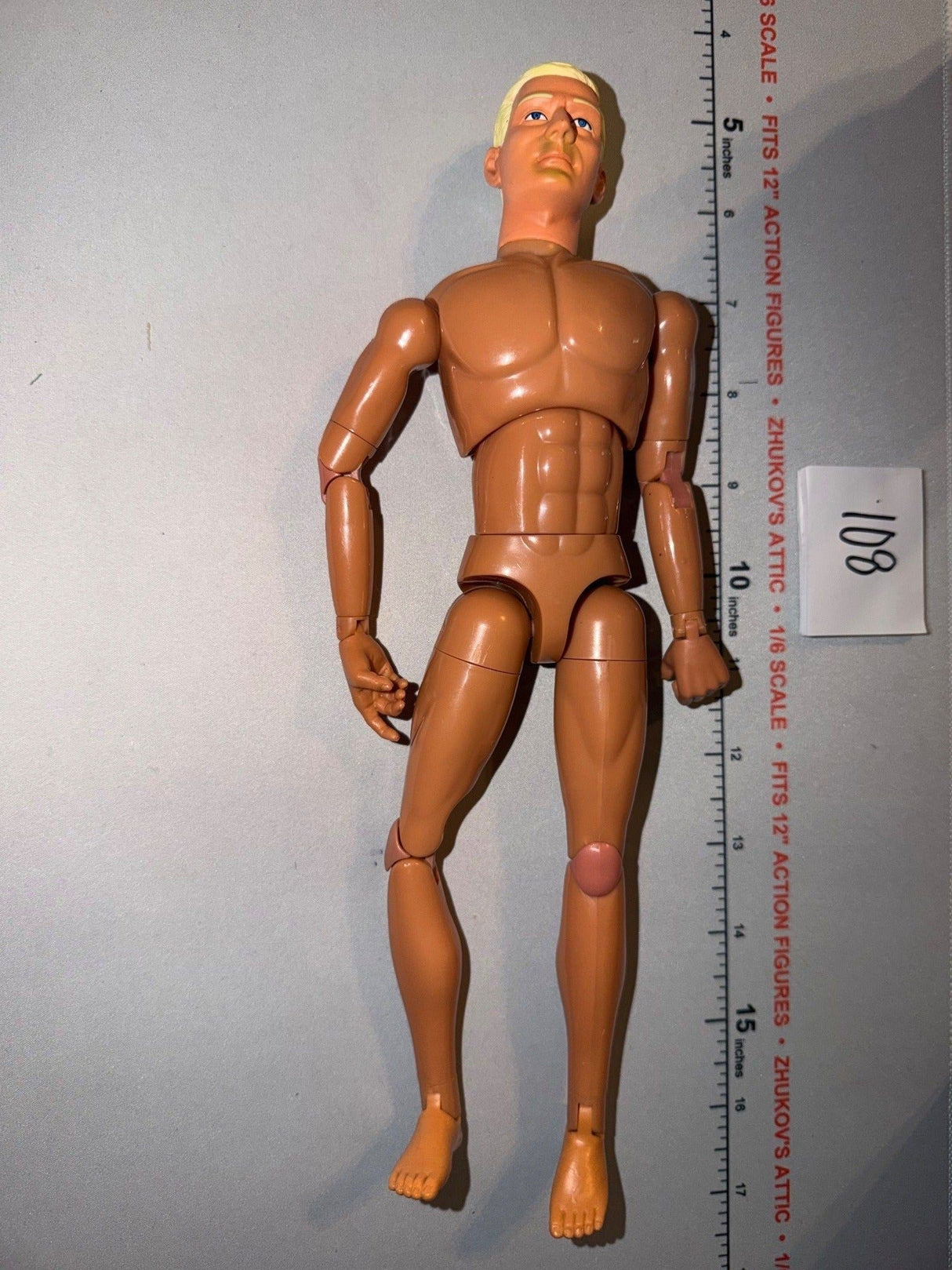 1/6 Scale Nude Male Action Figure Body - Dragon