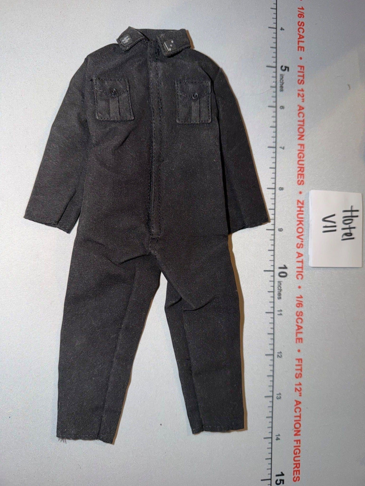 1/6 Scale WWII German Black Tanker Jumpsuit / Coveralls