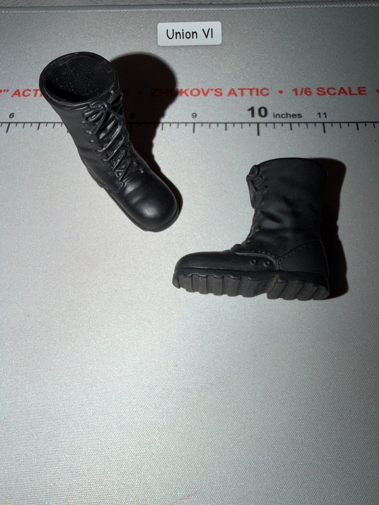 1/6 Scale Modern Era Black Tactical Combat Boot Set
