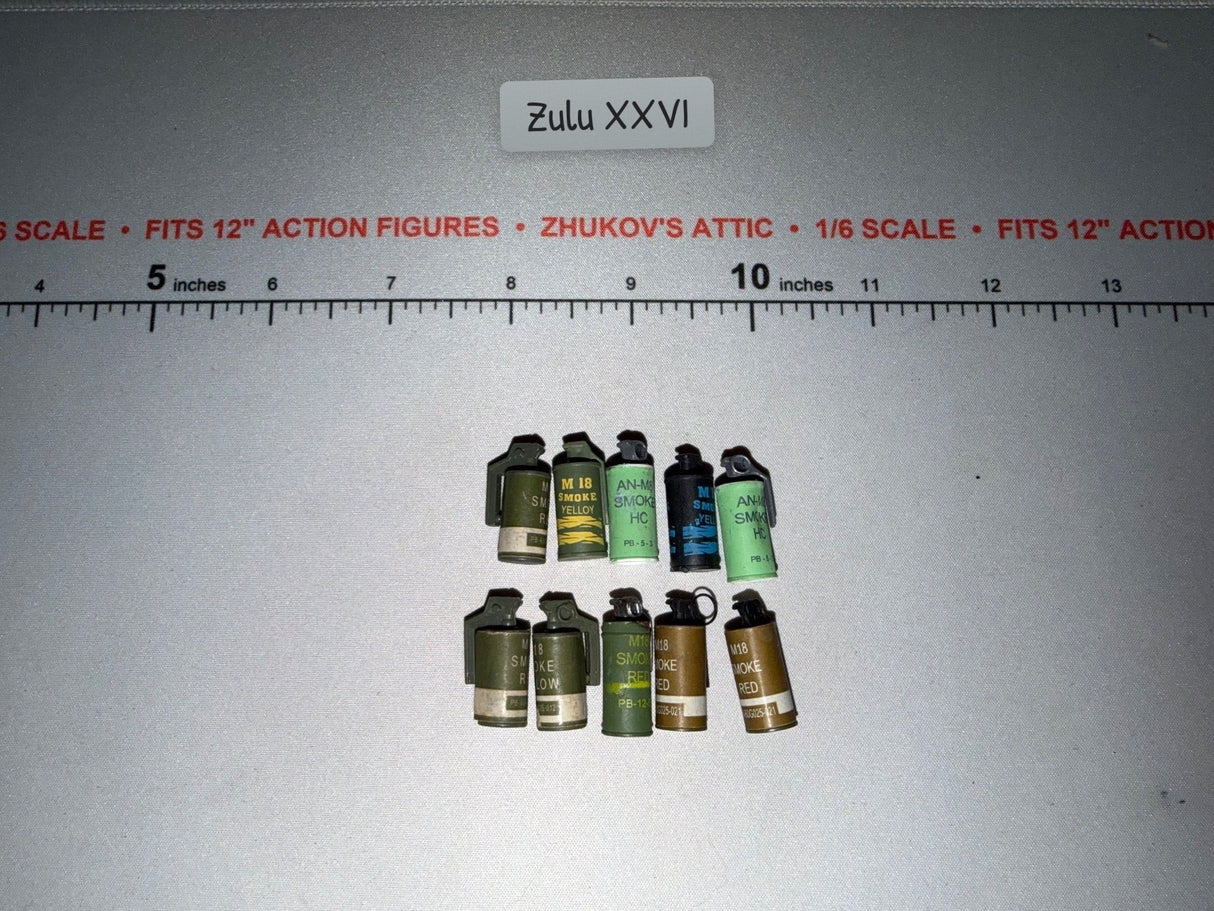 1/6 Scale Vietnam Era US Smoke Grenade Set