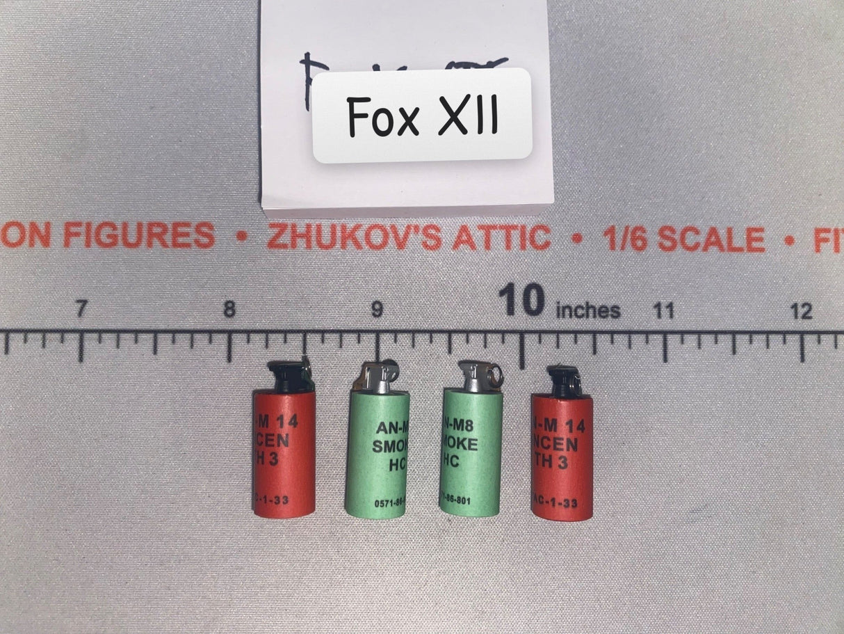 1/6 Scale Vietnam Smoke Grenade and Incendiary Grenade Lot - Ultimate Soldier