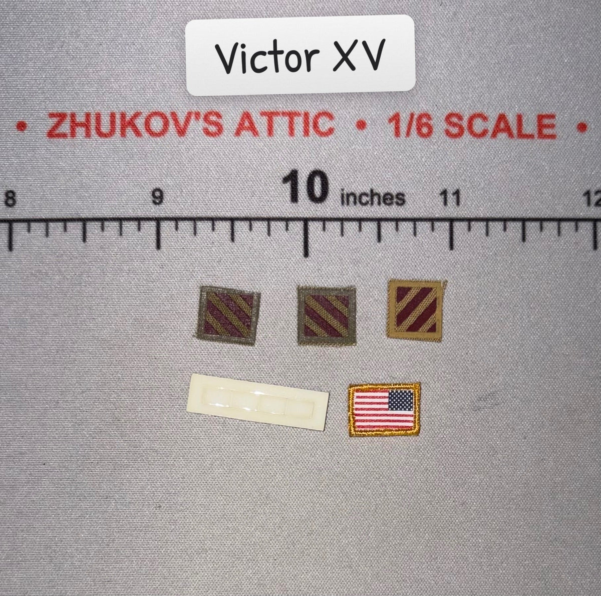 1/6 Scale Modern Era US Army Patches and Flag Set