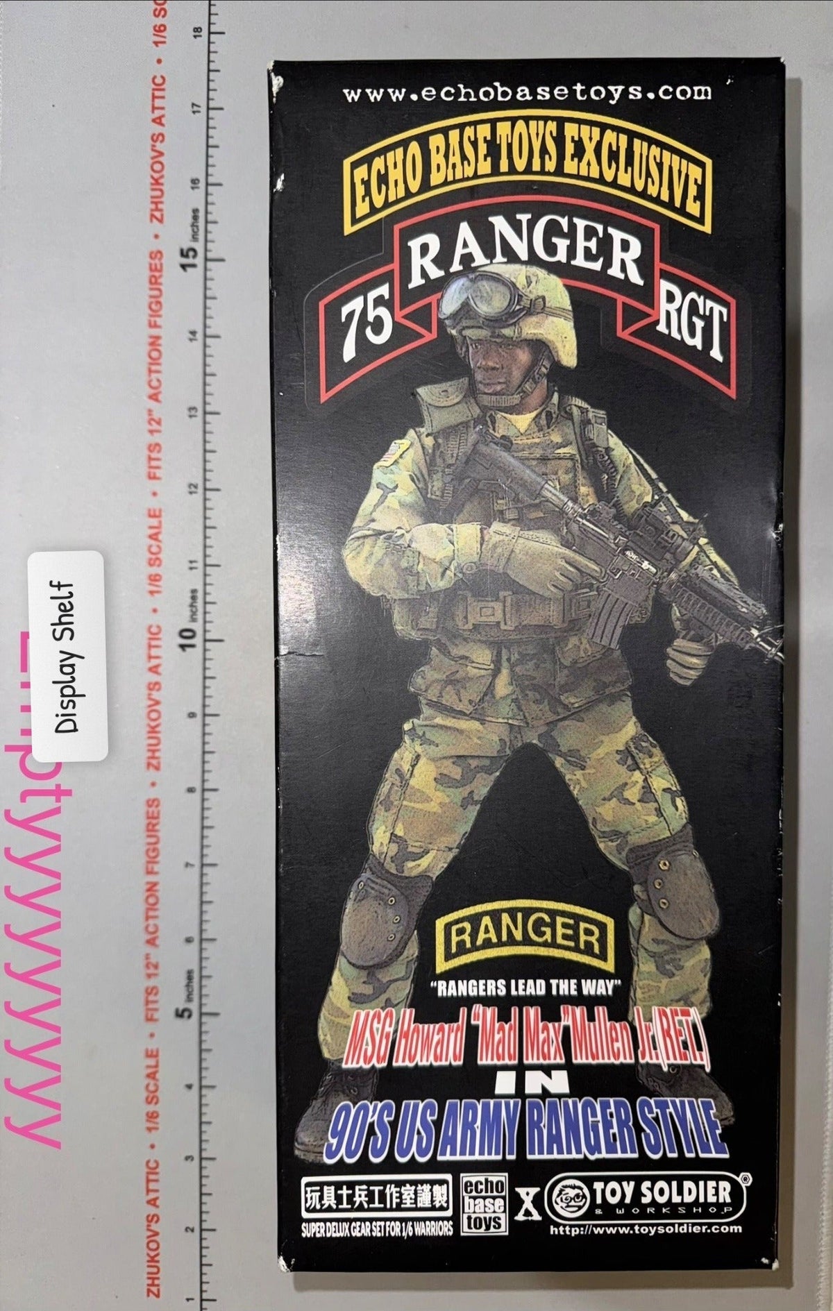 1/6 Scale BOX ONLY - Modern 1990s 75th Ranger Howard Mad Max Mullen Jr - BOX ONLY