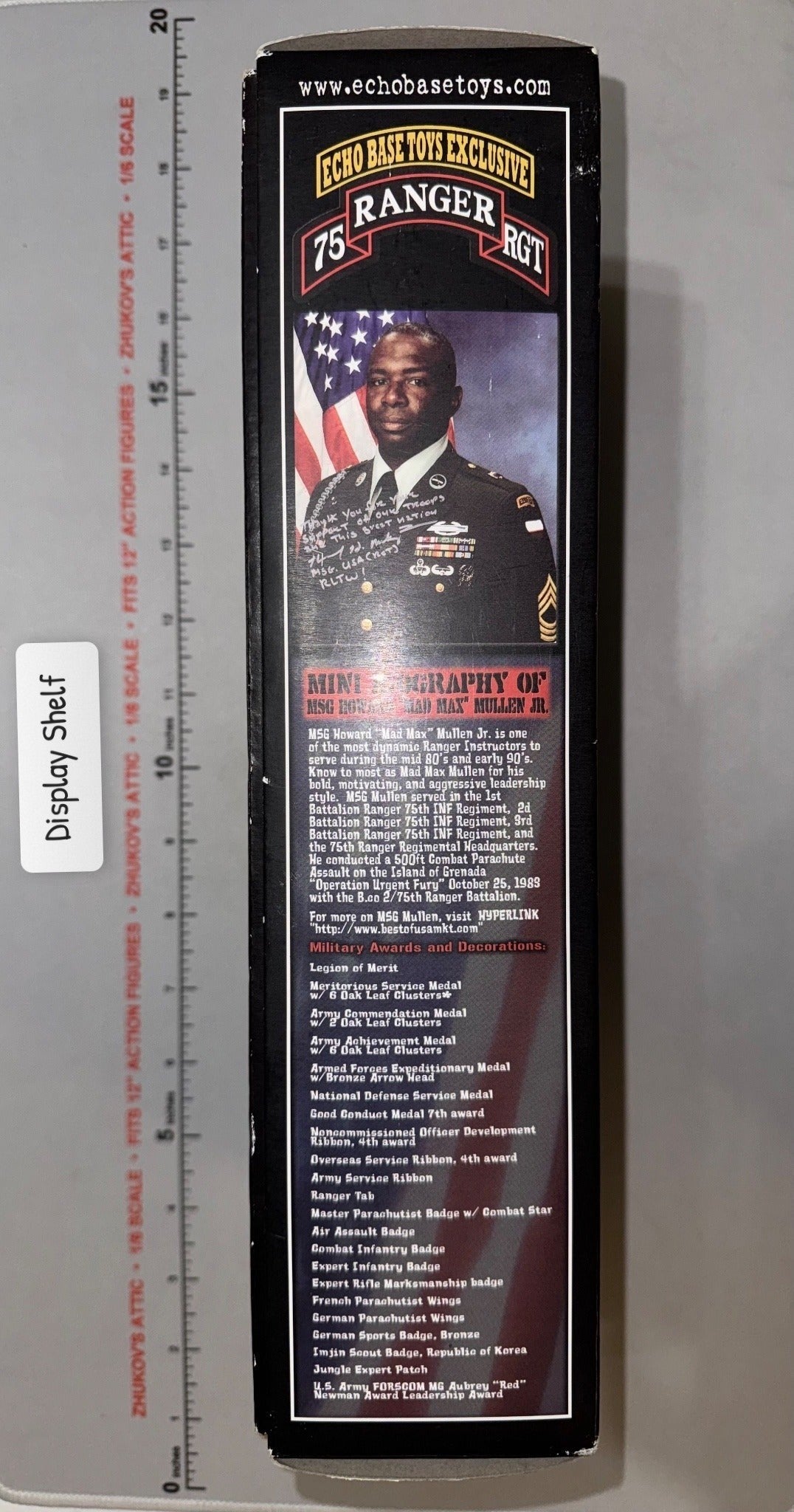 1/6 Scale BOX ONLY - Modern 1990s 75th Ranger Howard Mad Max Mullen Jr - BOX ONLY