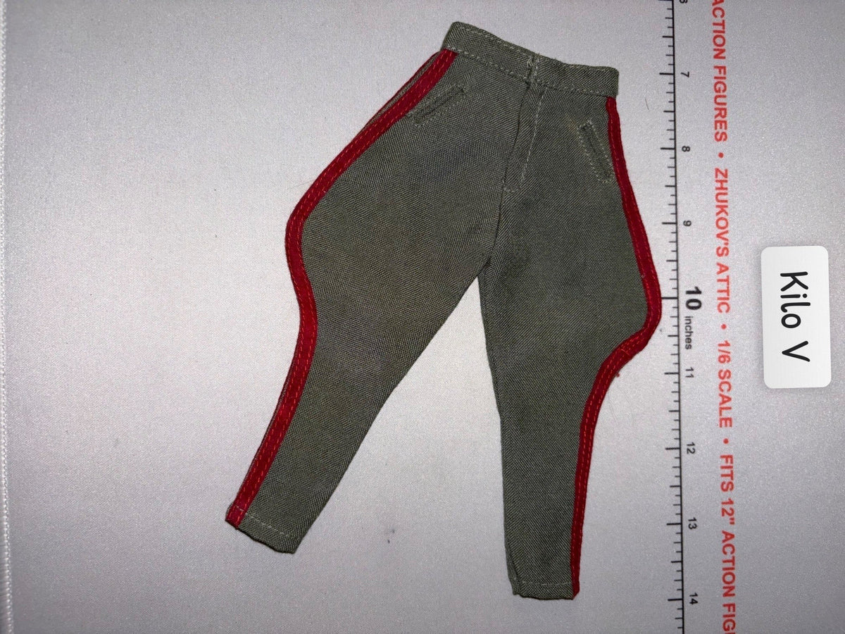1/6 Scale WWII German Officer Riding Trousers with Red Stripe