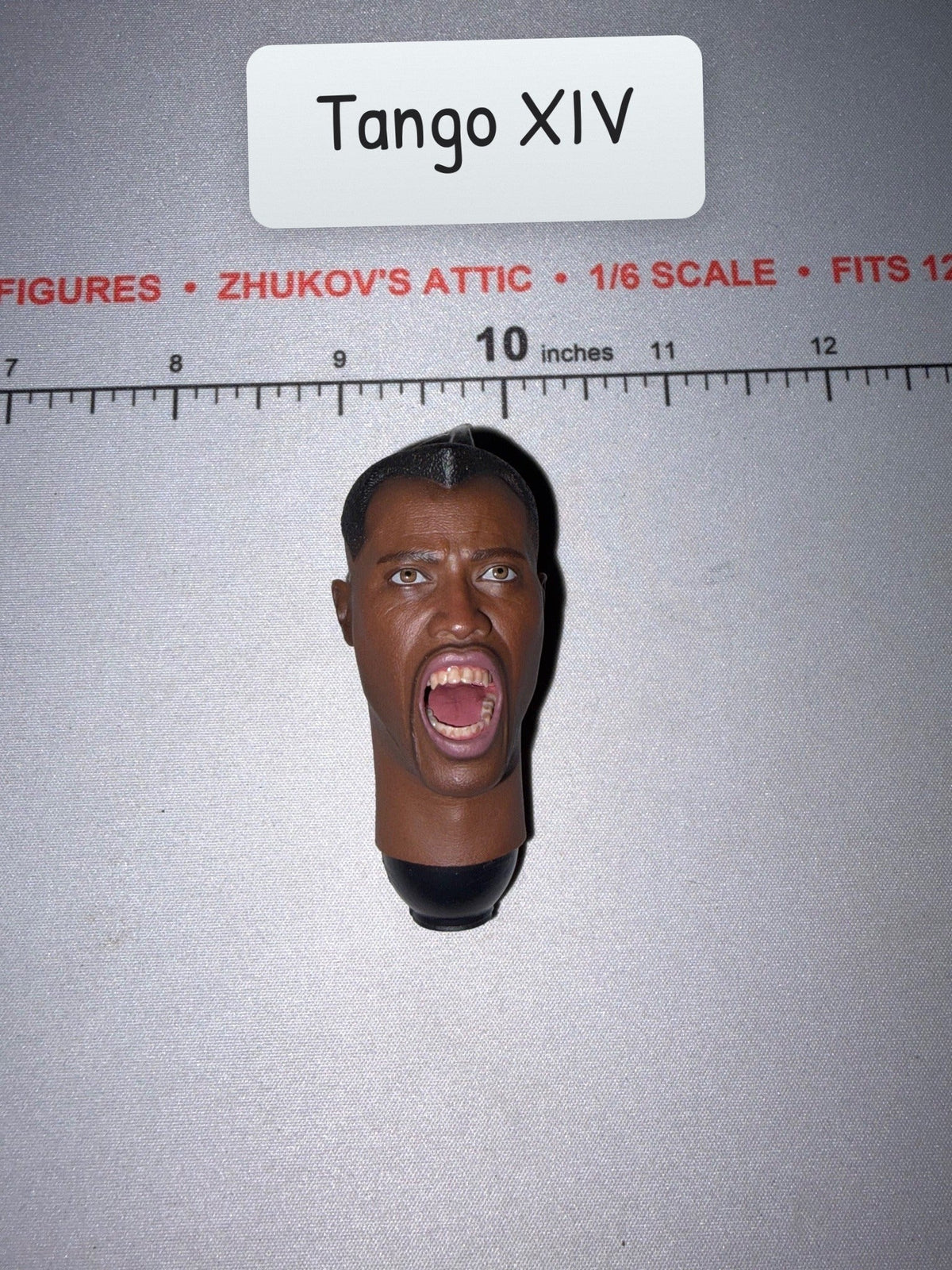 1/6 Scale Head Sculpt - African American Spawn Male Screaming Expression