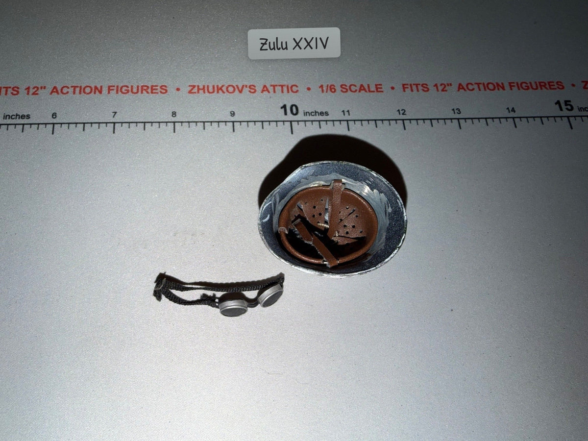 1/6 Scale WWII German M35 Combat Helmet with Goggles