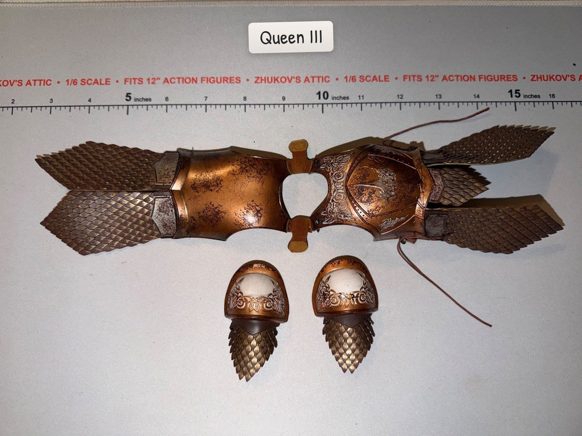 1/6 Scale Fantasy Ancient Medieval Breastplate and Shoulder Armor Set