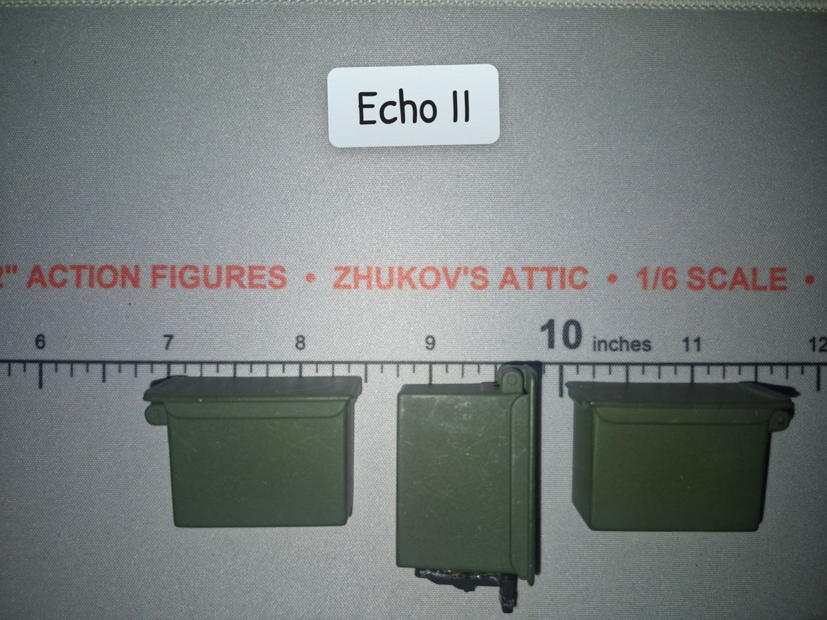 1/6 Scale Modern Olive Drab Ammunition Can Lot