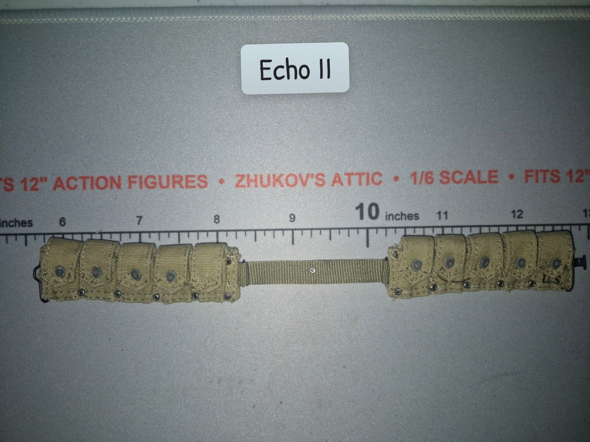 1/6 Scale WWII US M1 Ammunition Pouches Web Belt