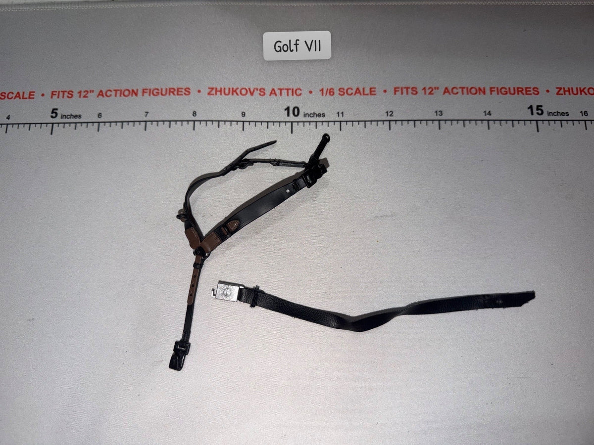 1/6 Scale WWII German Y Harness Suspenders and Belt Set - Ultimate Soldier