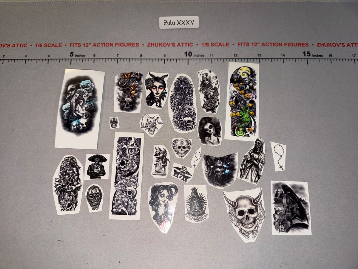 1/6 Scale Modern Era Tattoo Lot- Decals