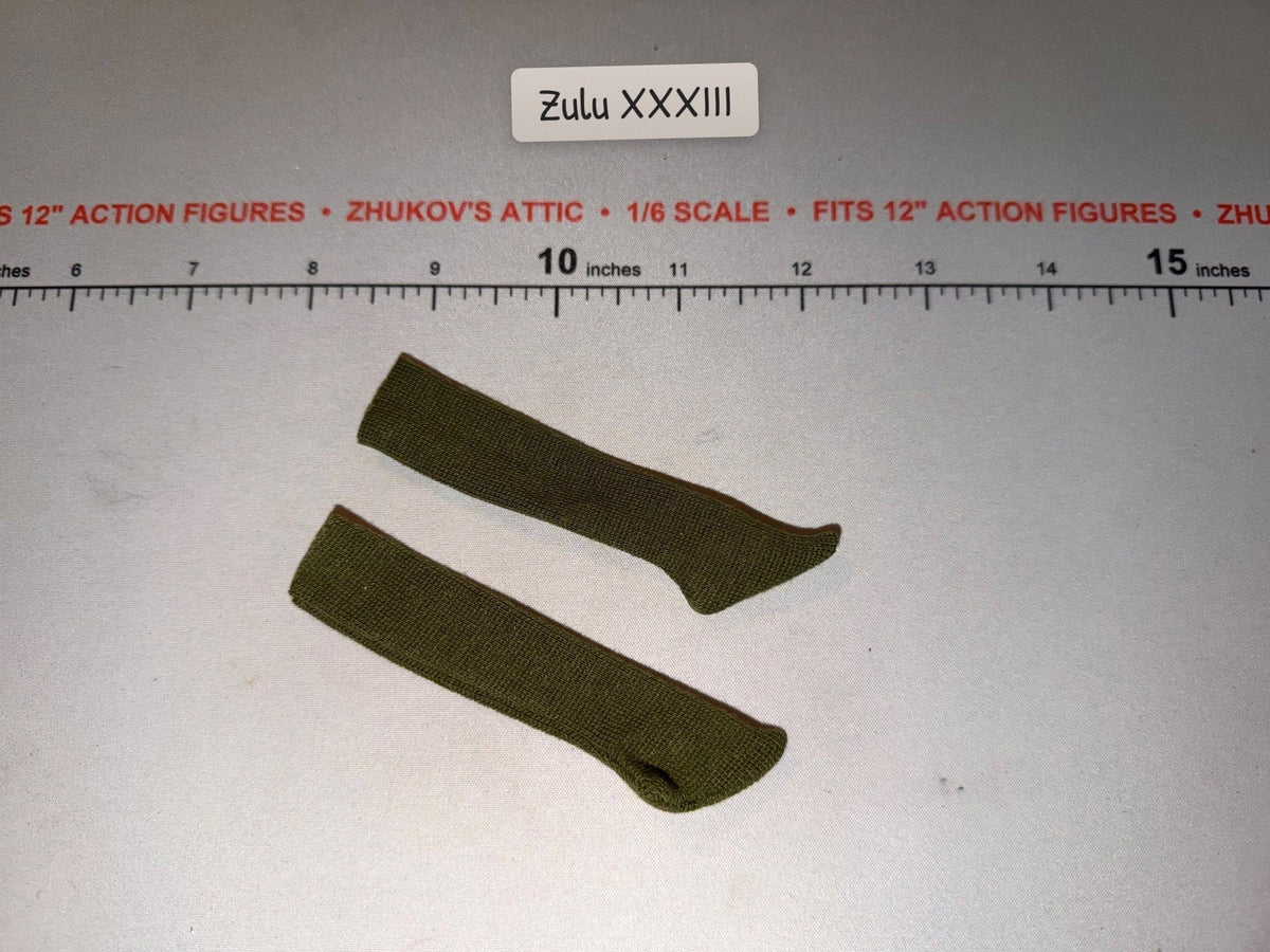 1/6 Scale Vintage Remake Action Man Olive Drab Socks - GI Joe Palitoy