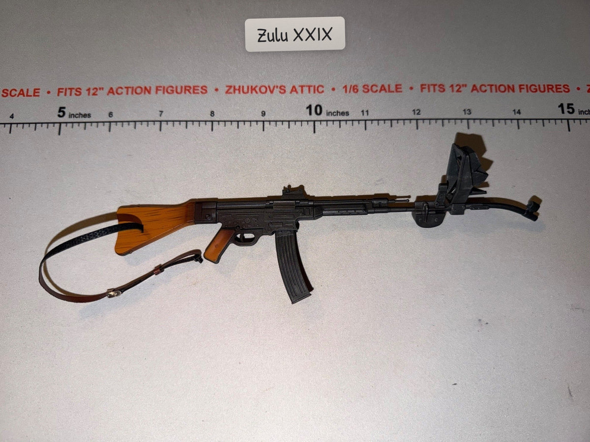 1/6 Scale WWII German StG44 MP-44 Assault Rifle with Curved Trench Barrel