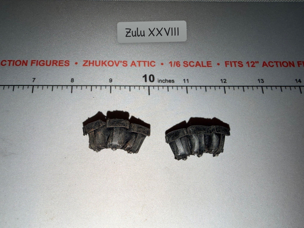 1/6 Scale WWII German Kar-98 Ammunition Pouches - Leather