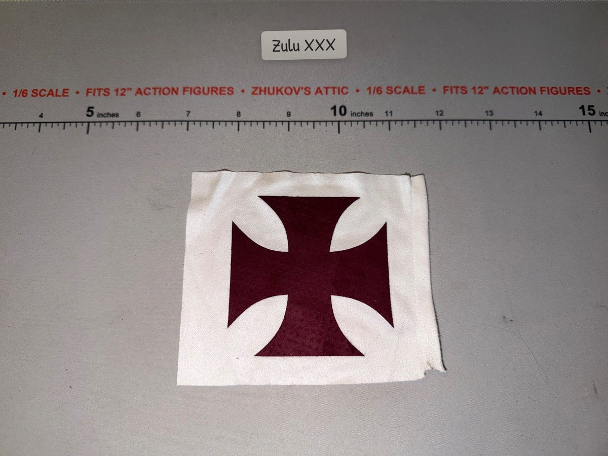 1/6 Scale Medieval Templar Knight Cross Tabard Flag