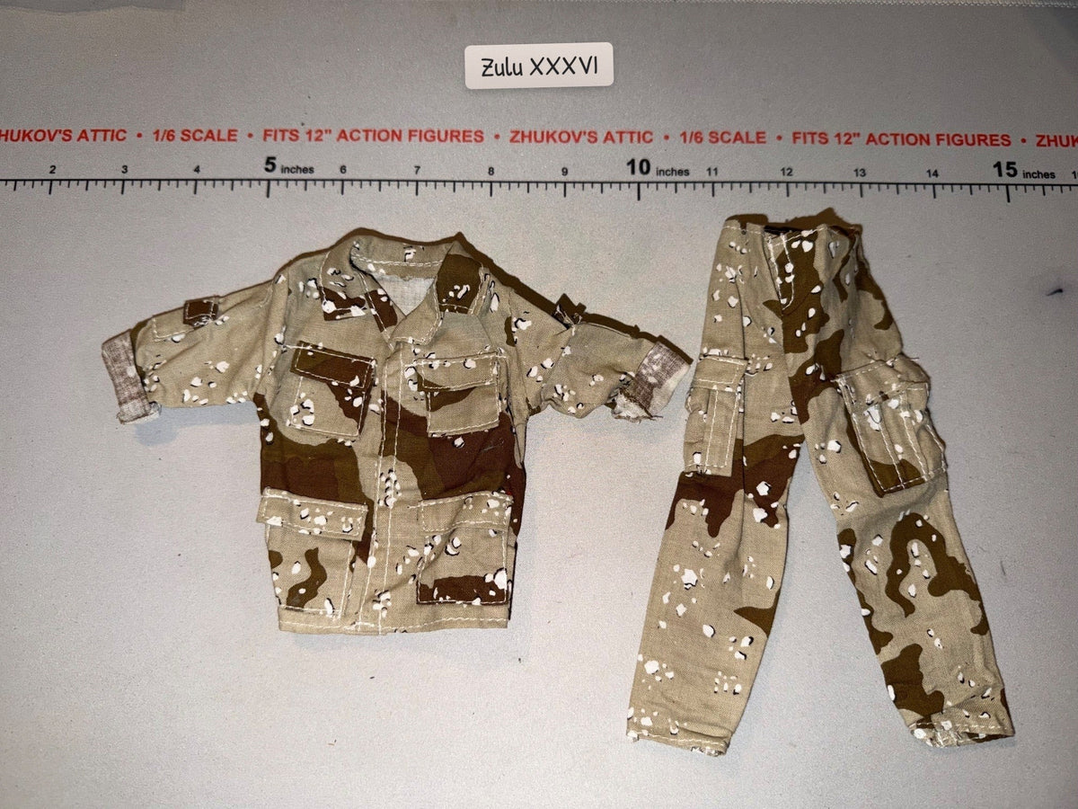 1/6 Scale Modern Era Desert Chocolate Chip Camouflage BDU Uniform Set - SOTW