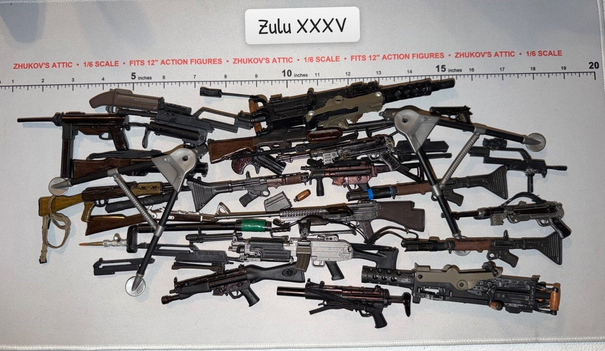 1/6 Scale Large Broken Weapons Parts Lot
