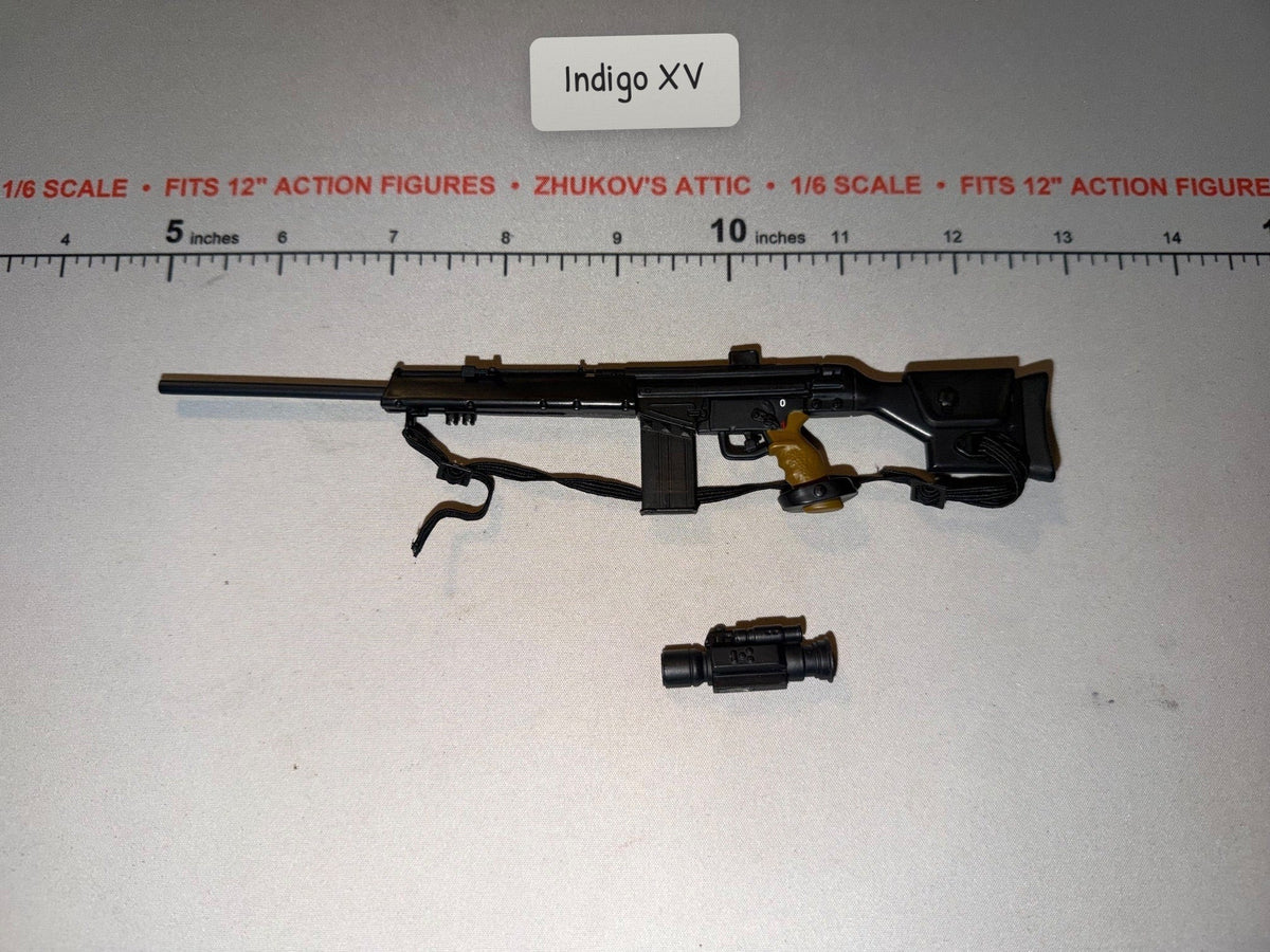1/6 Scale Modern Era Sniper Rifle with Sling and Night Vision Scope