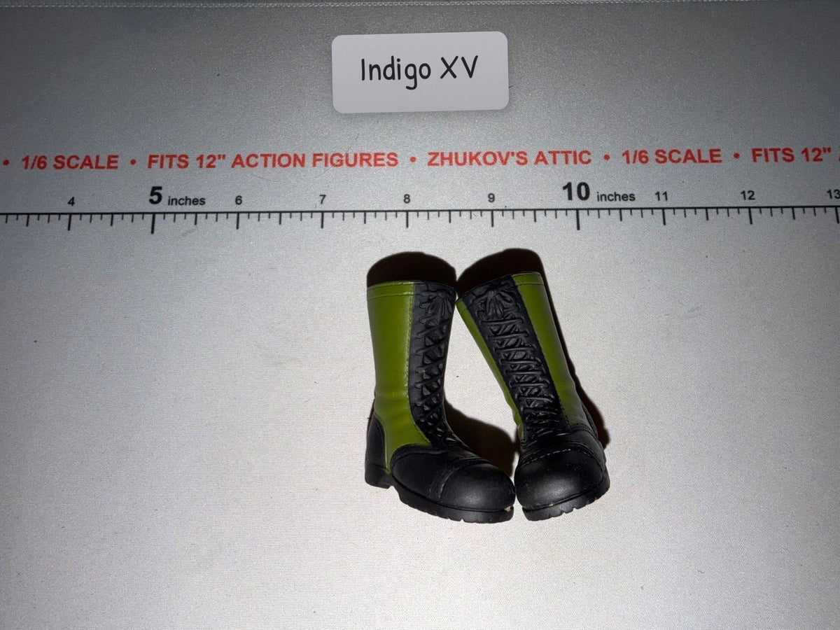 1/6 Scale Vietnam Green and Black Combat Boots - Ultimate Soldier