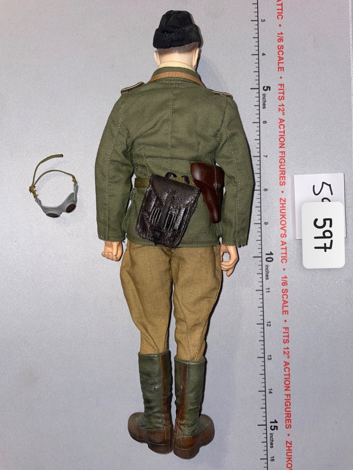 1/6 Scale WWII German Afrika Korps Tanker Dressed Figure with Goggles - Dragon