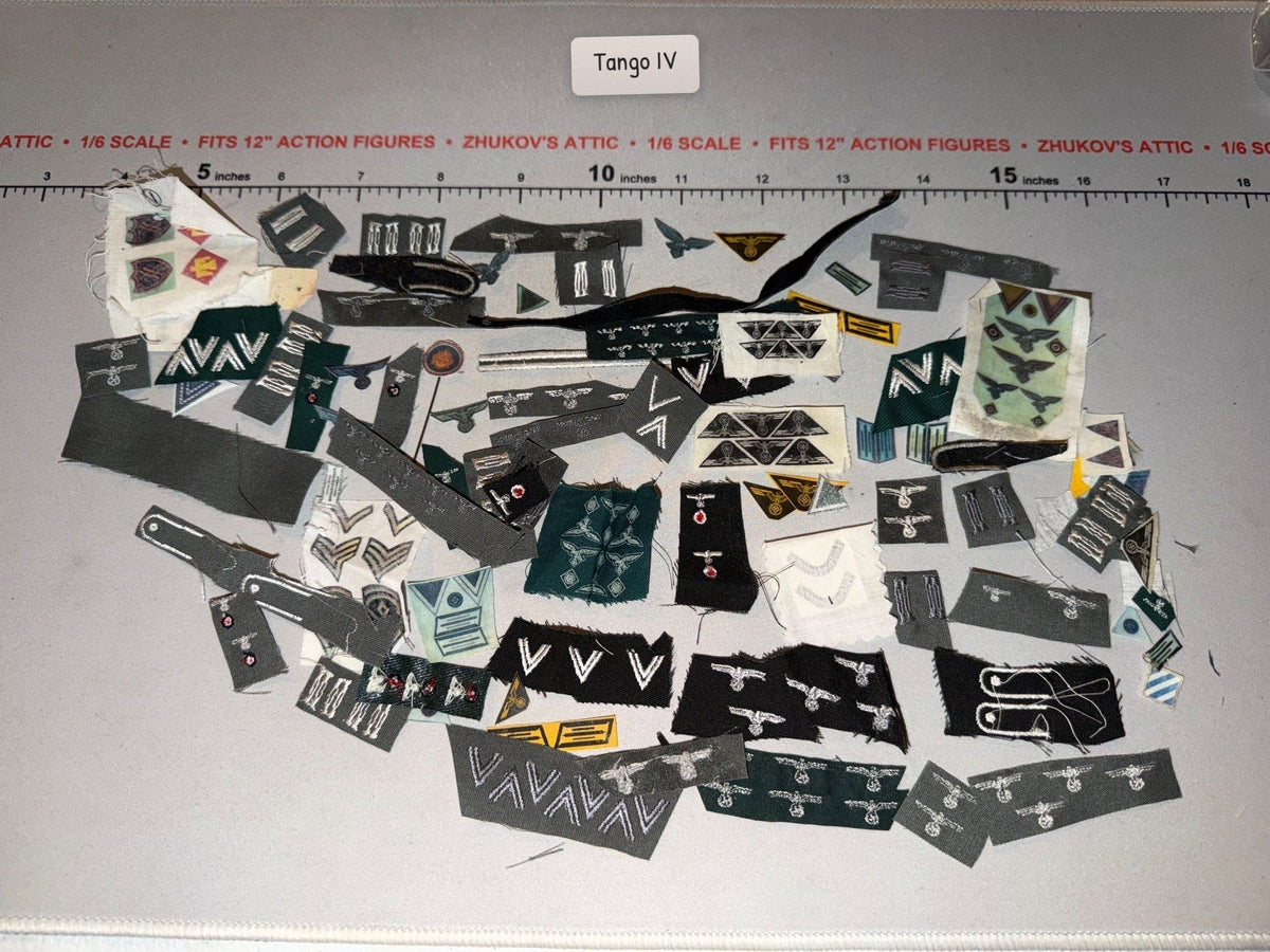 1/6 Scale WWII German Insignia and Rank Patches Lot