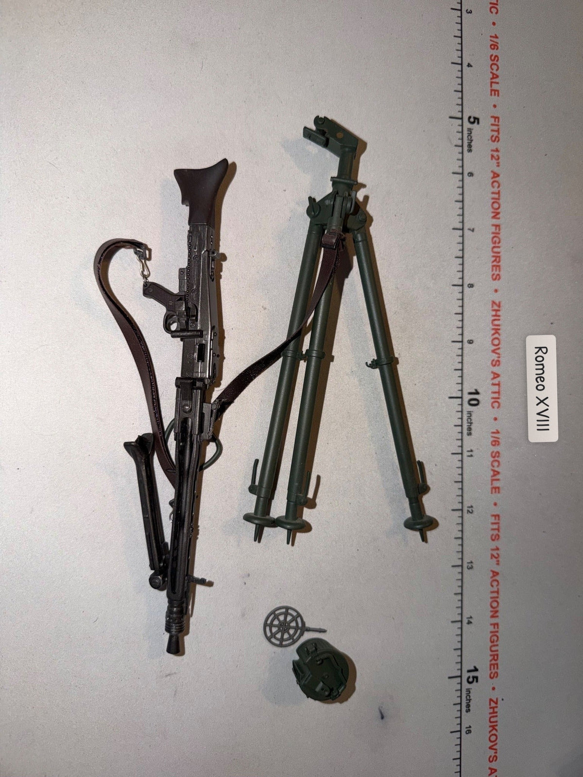 1/6 Scale WWII German MG-42 Machine Gun with Tripod Mount