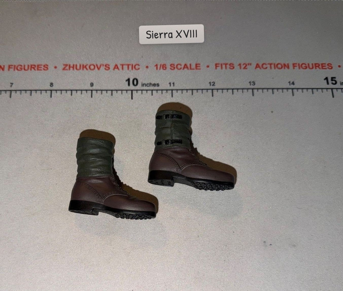 1/6 Scale WWII German Era Brown Boots with Gaiters