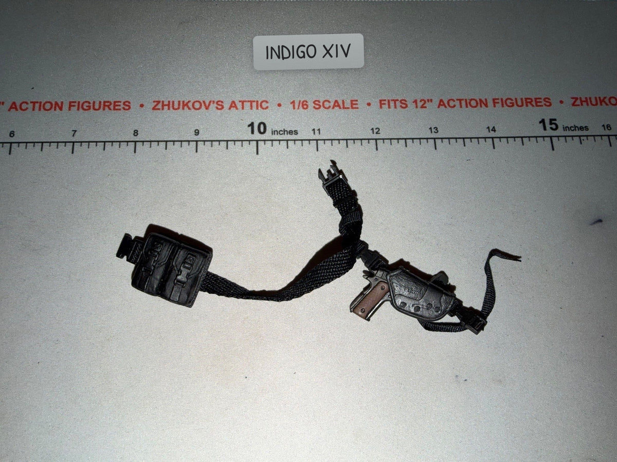 1/6 Scale Modern Era Holster Rig with Pistol and Pouch