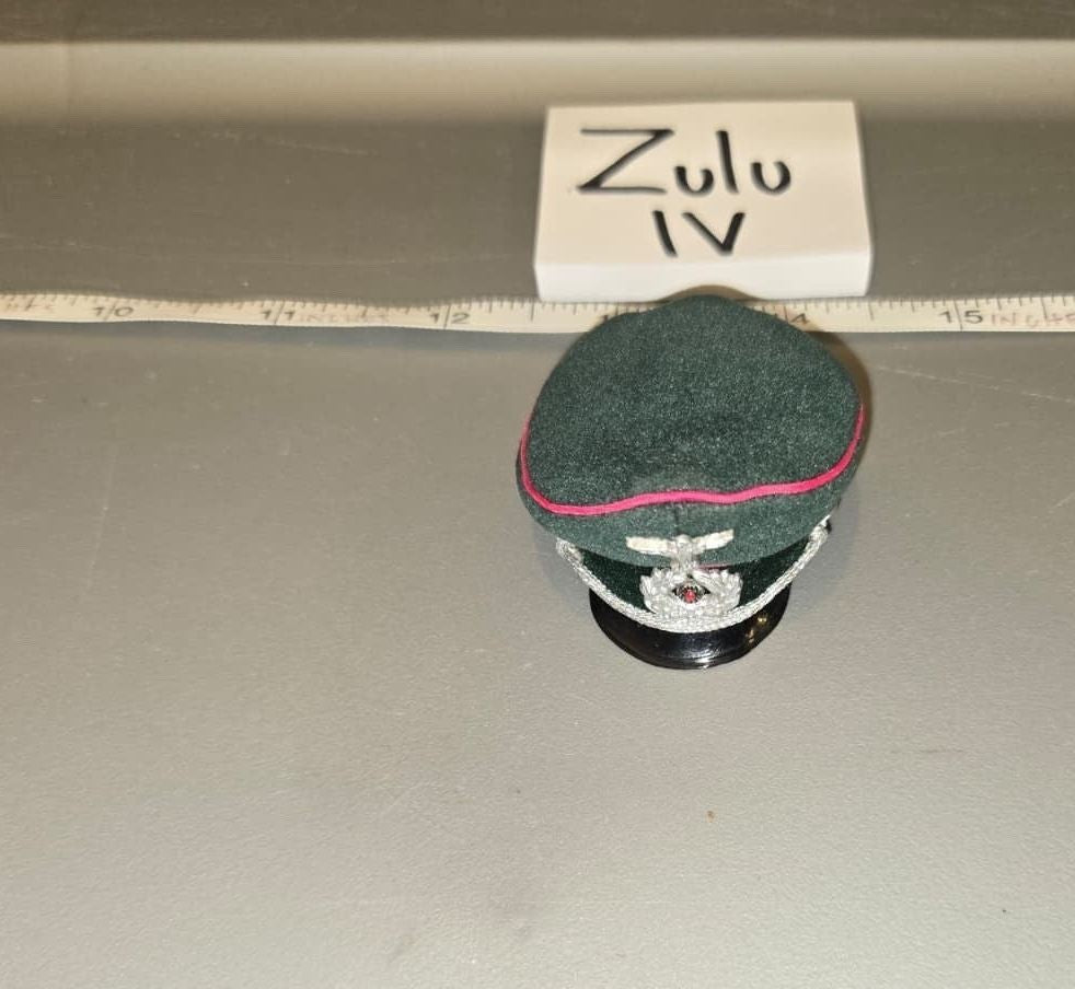 1/6 Scale WWII German Army Officer Visor Cap Hat