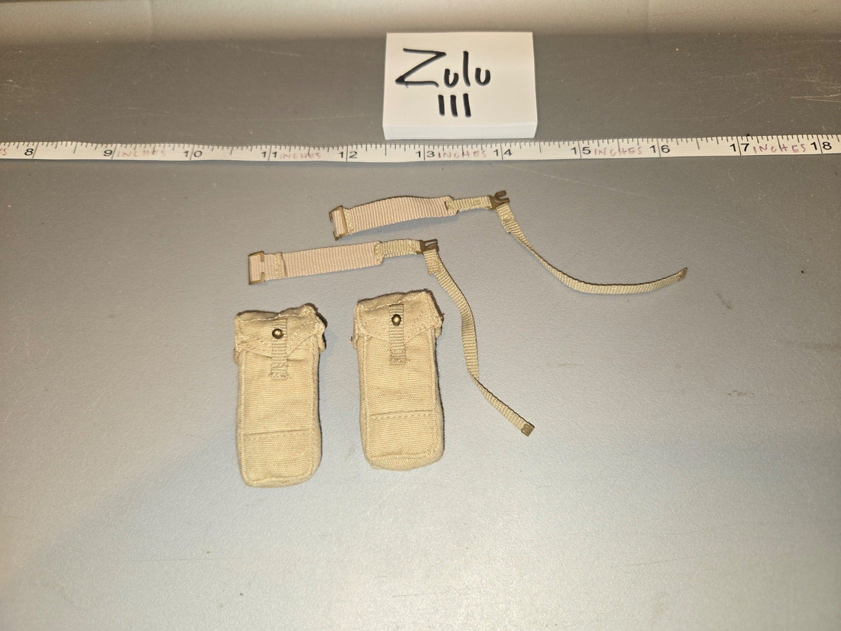 1/6 Scale WWII British Desert Ammunition Pouches Set