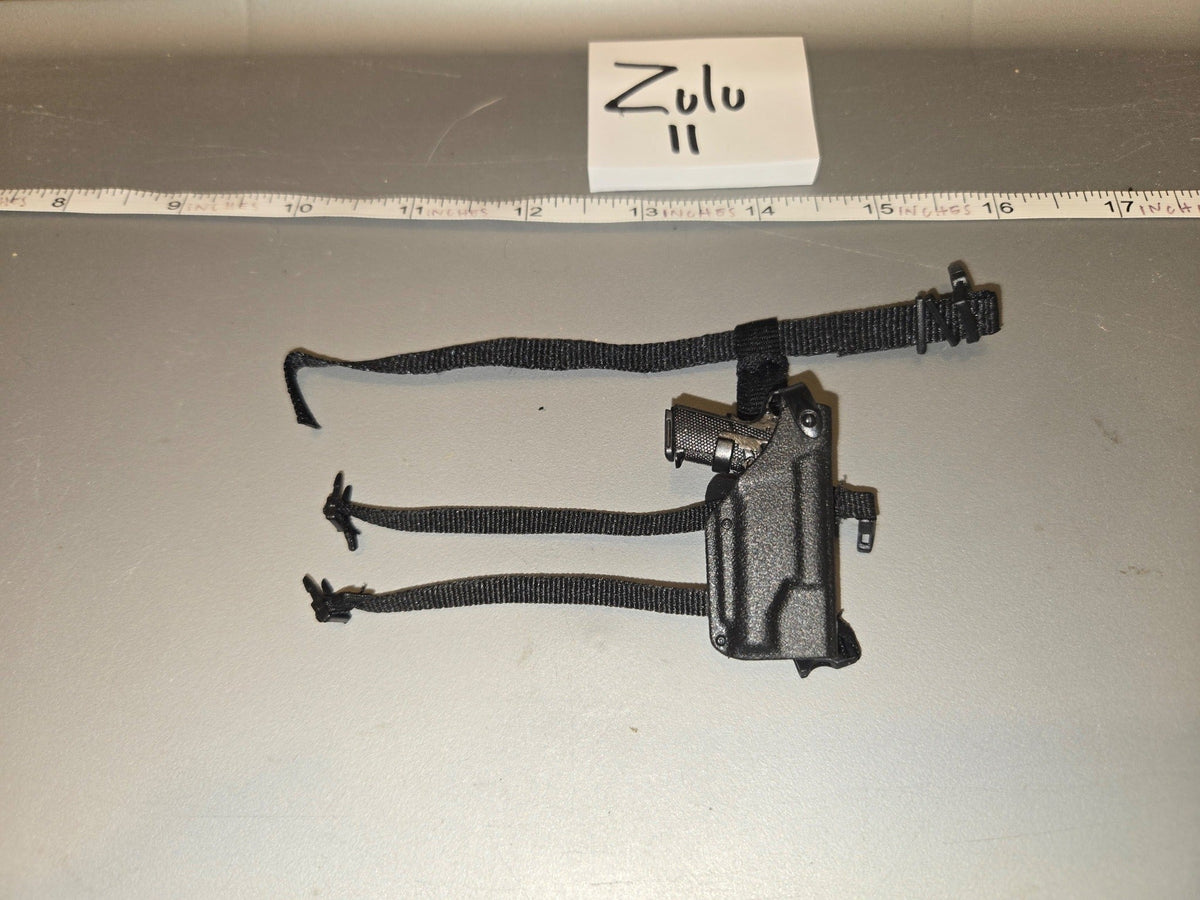 1/6 Scale Modern Era Drop Leg Holster with Pistol