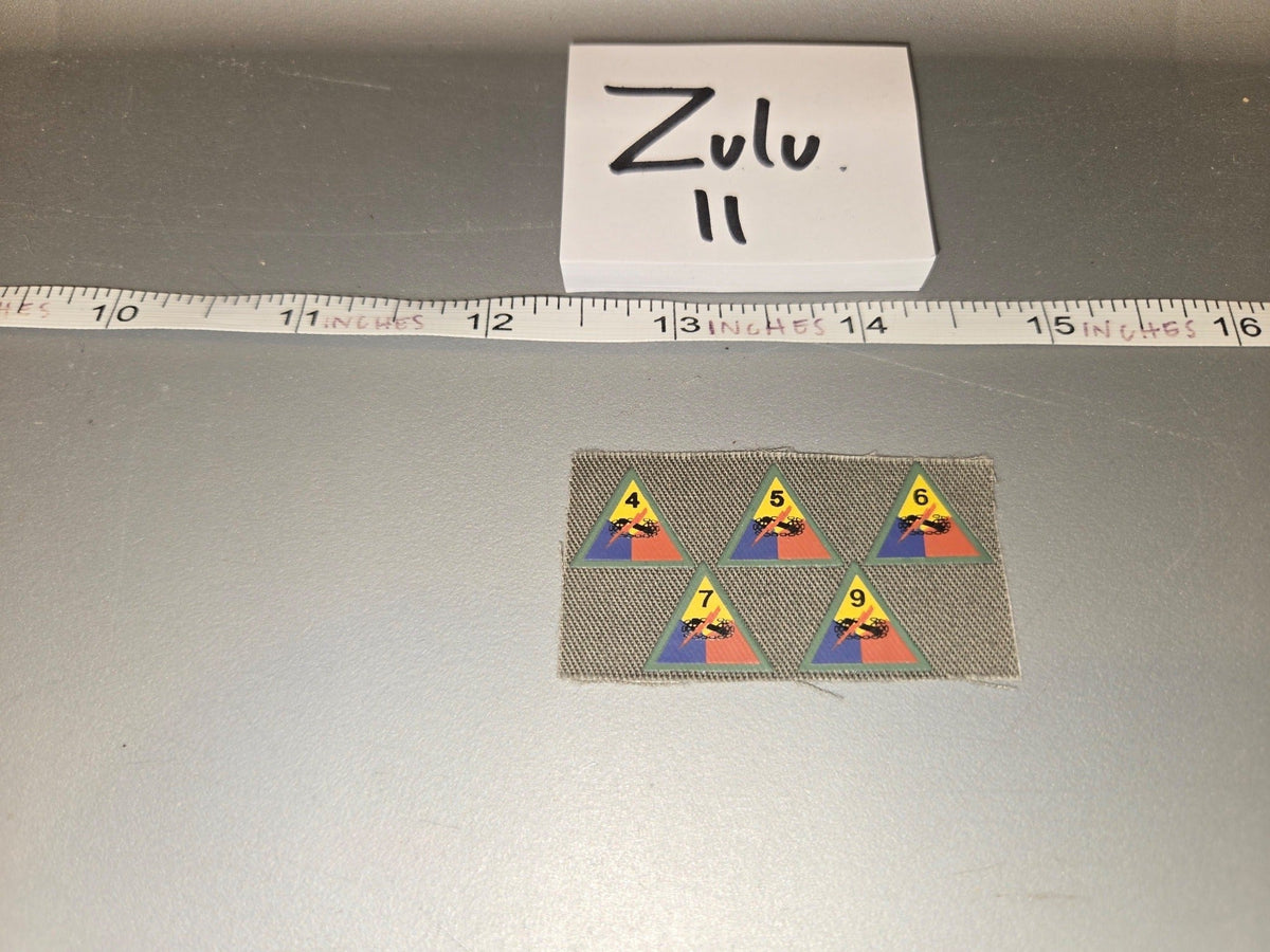 1/6 Scale WWII US Armored Division Shoulder Patch Set - Dragon