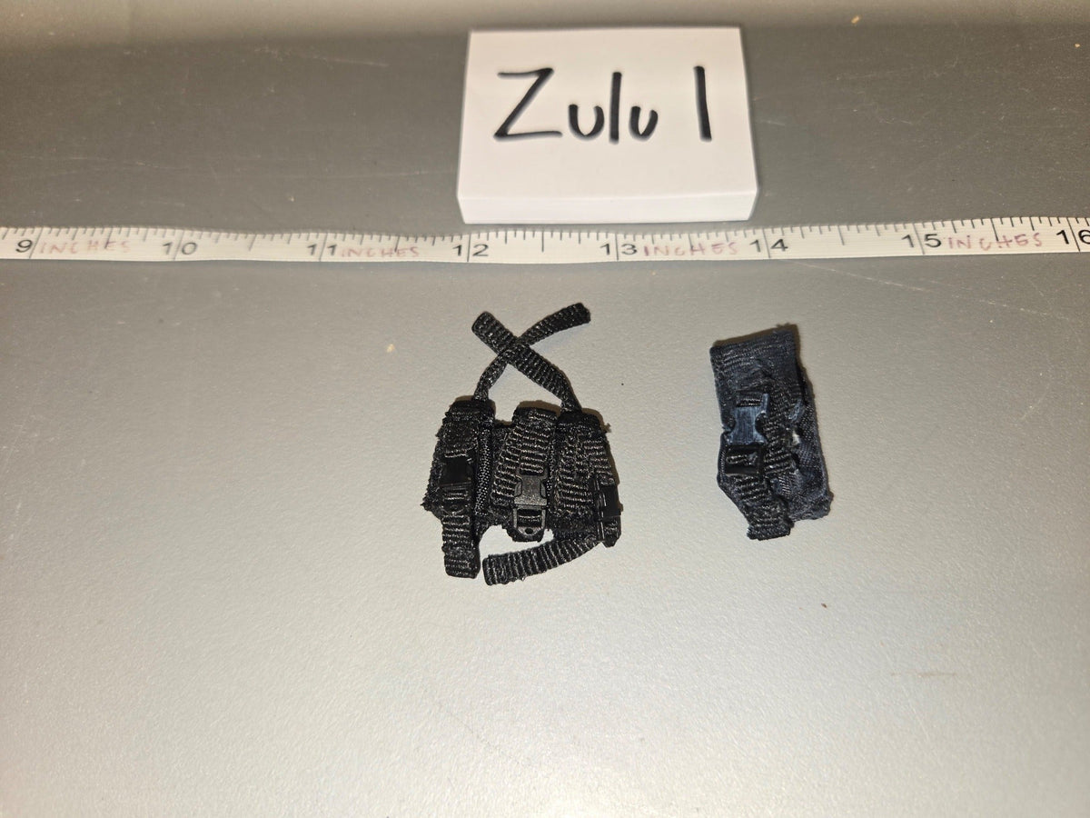 1/6 Scale Modern Era Black Tactical Pouches