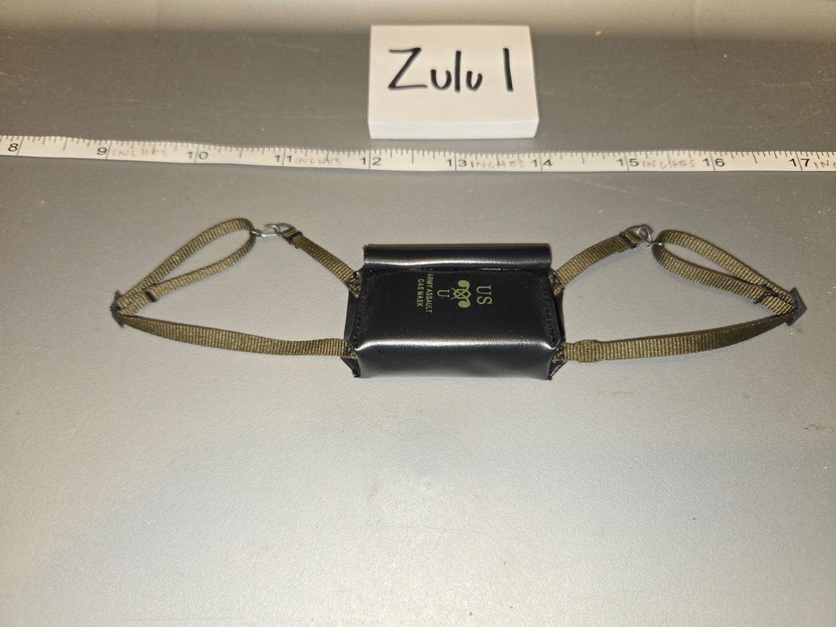 1/6 Scale WWII US Army Assault Gas Mask Bag with Straps