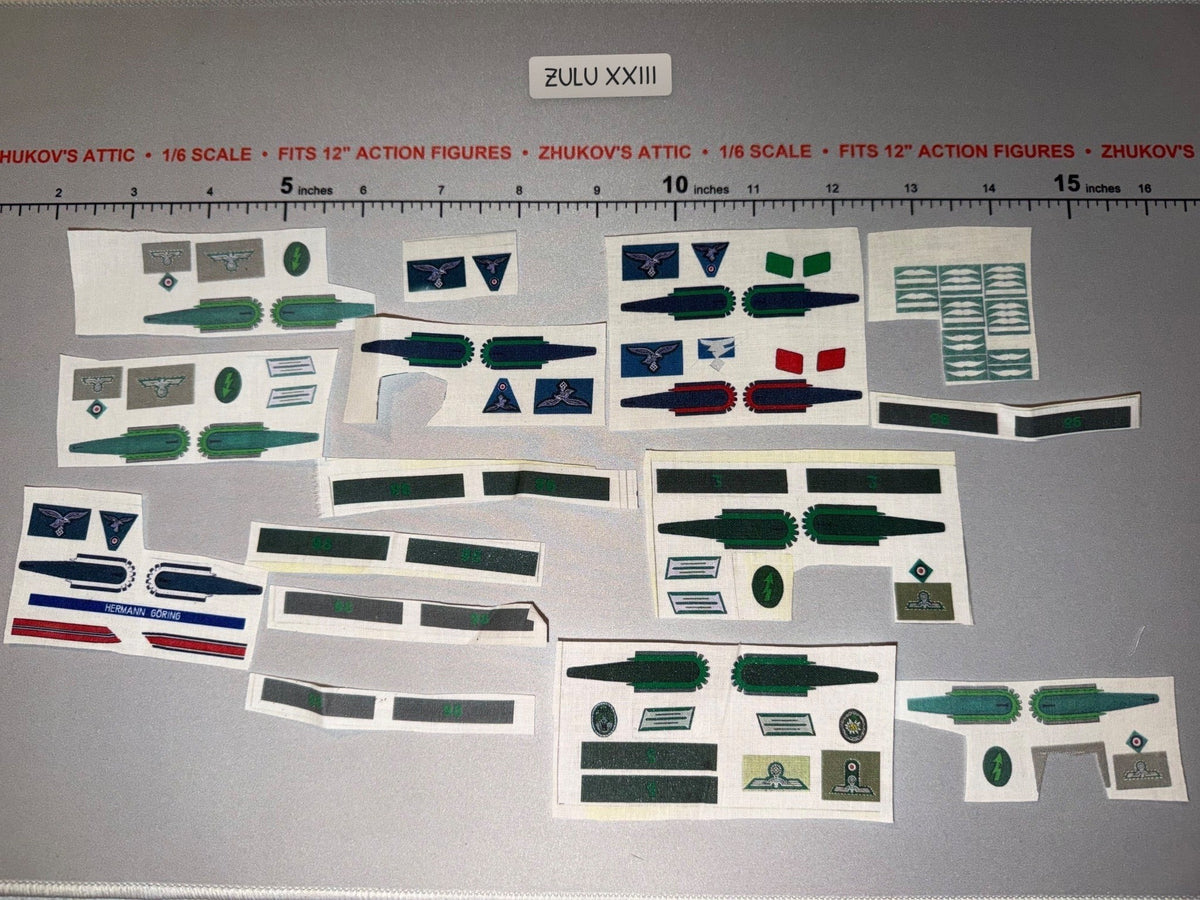1/6 Scale WWII German Insignia and Rank Badge Set