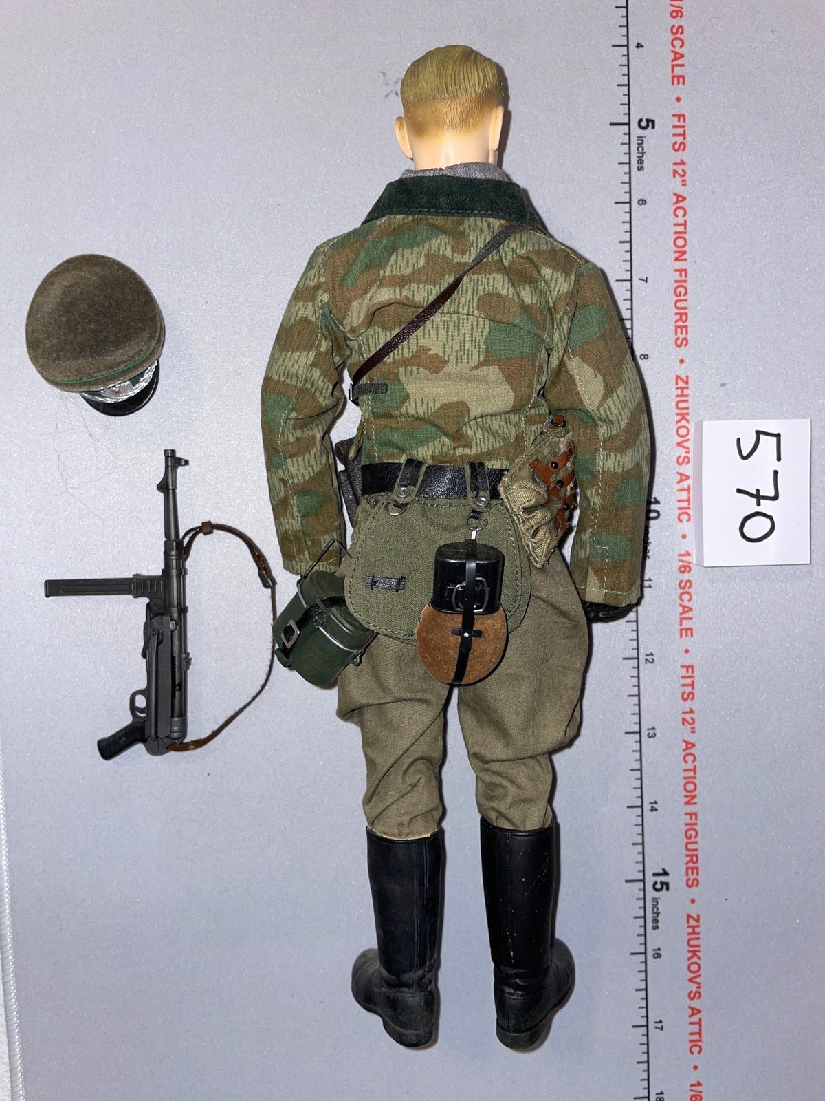1/6 Scale WWII German Officer Dressed Figure with Splinter Tunic - Dragon