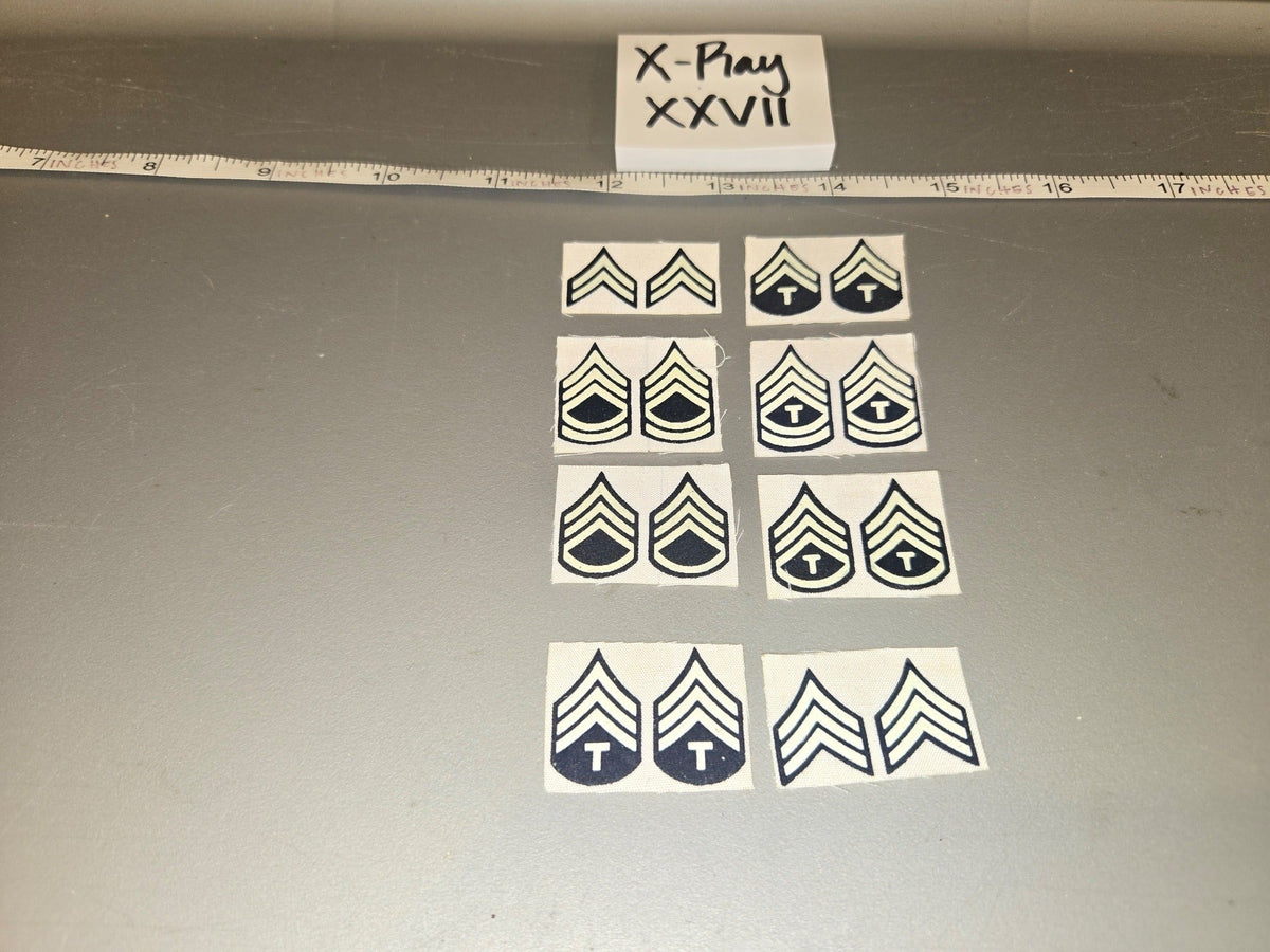 1/6 Scale WWII US Army Rank Insignia Patches Set