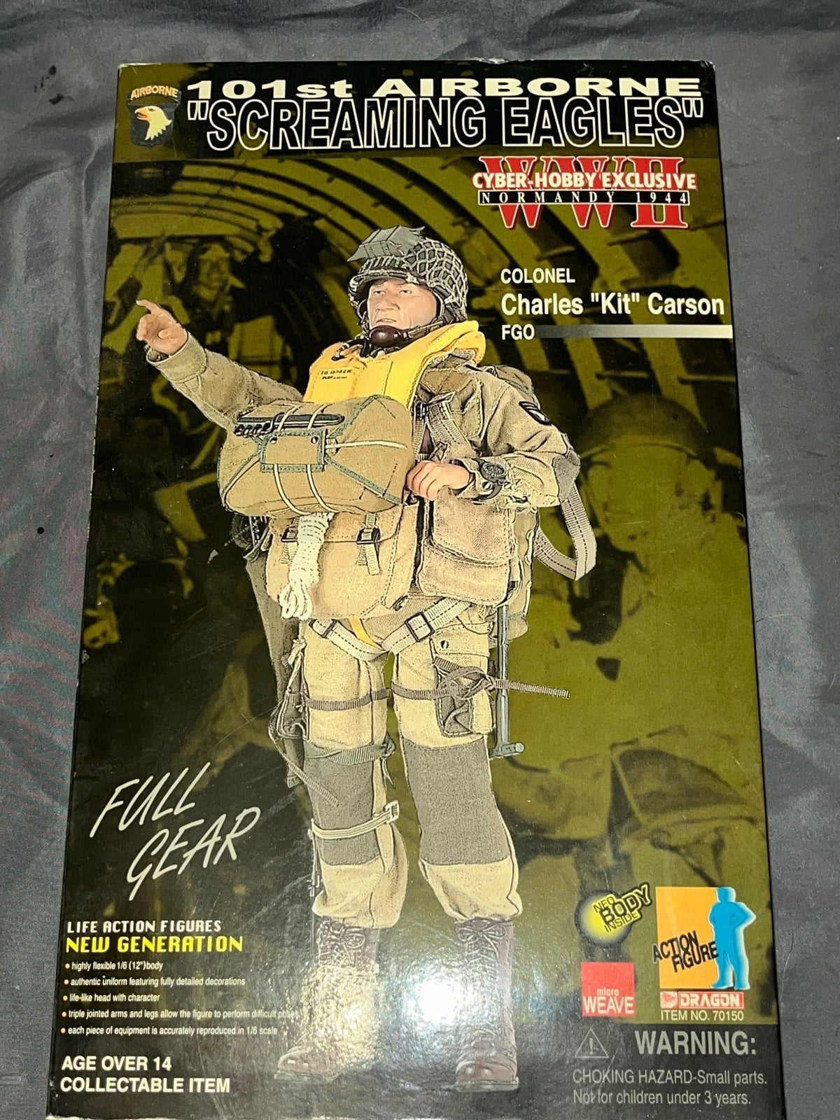 1/6 Scale BOX ONLY WWII US Colonel Charles Kit Carson BOX ONLY - Dragon Cyber Hobby
