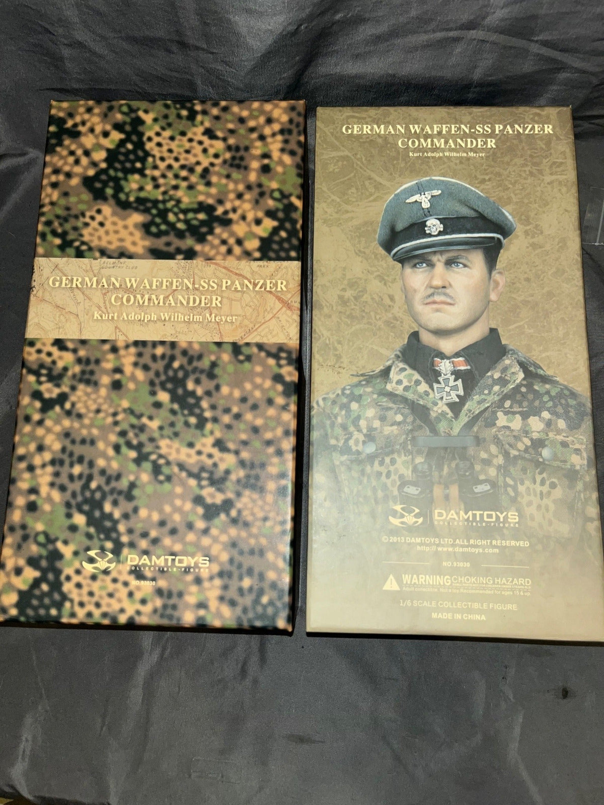 1/6 Scale EMPTY BOX ONLY WWII German Waffen Panzer Commander Meyer BOX ONLY- Dam Toys