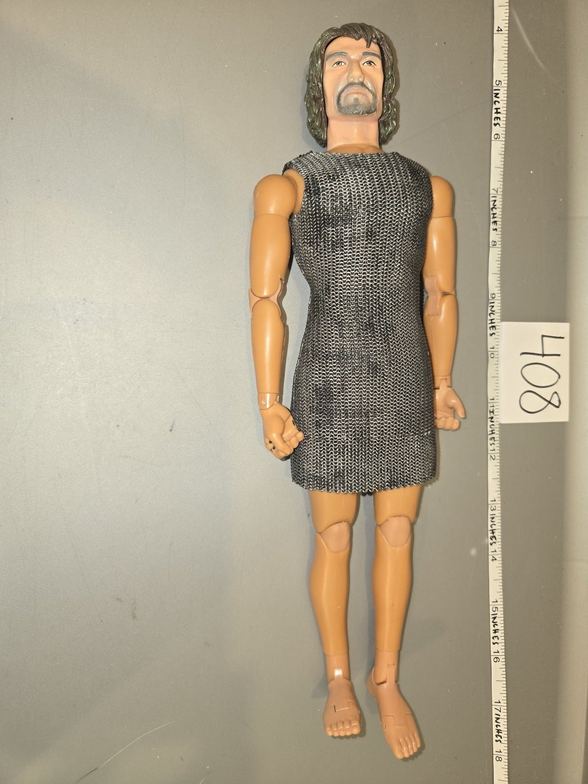 1/6 Scale Dragon Medieval Male Action Figure with Chain Mail Tunic and Long Hair Head Sculpt