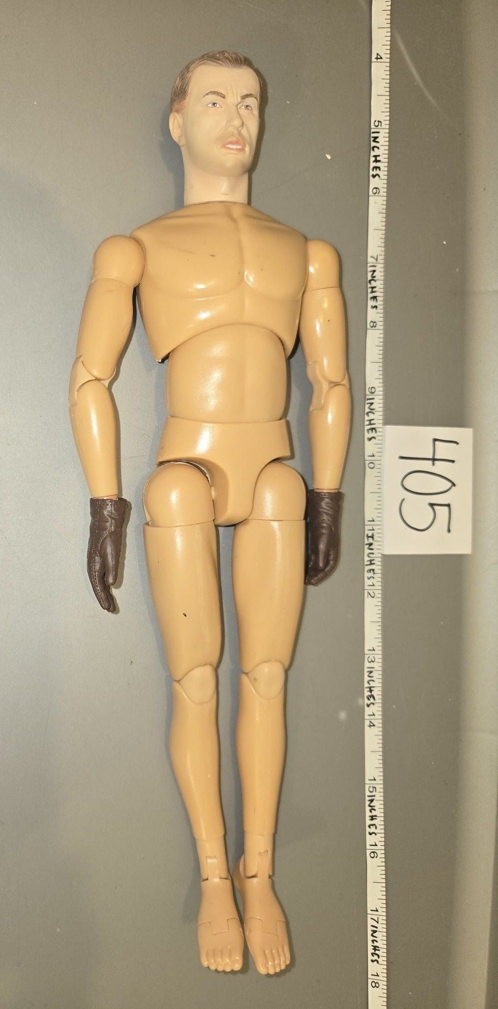 1/6 Scale Nude Male Action Figure Body with Gloved Hands - Dragon